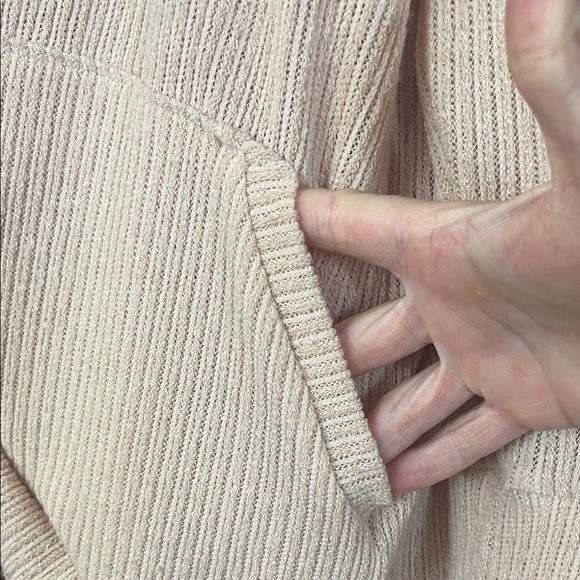 Like new Elegant Cream Open Front Cardigan with pockets - Picture 7 of 10